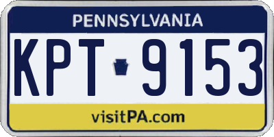 PA license plate KPT9153