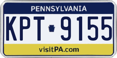 PA license plate KPT9155