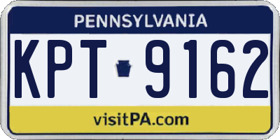 PA license plate KPT9162