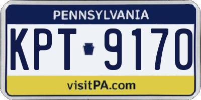 PA license plate KPT9170