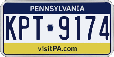 PA license plate KPT9174