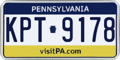 PA license plate KPT9178