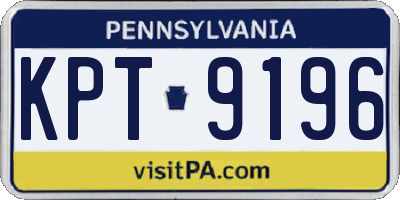 PA license plate KPT9196