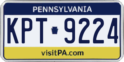 PA license plate KPT9224
