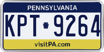 PA license plate KPT9264