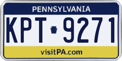 PA license plate KPT9271