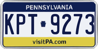 PA license plate KPT9273
