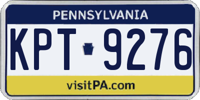 PA license plate KPT9276