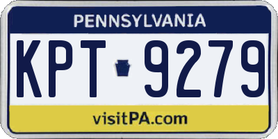 PA license plate KPT9279