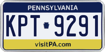 PA license plate KPT9291