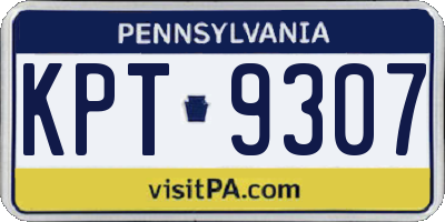 PA license plate KPT9307