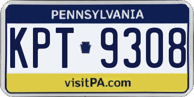 PA license plate KPT9308