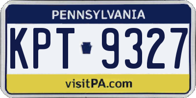 PA license plate KPT9327