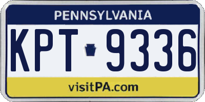 PA license plate KPT9336