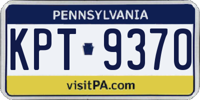 PA license plate KPT9370
