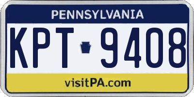 PA license plate KPT9408