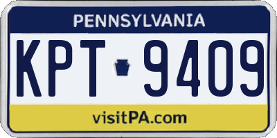 PA license plate KPT9409