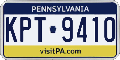 PA license plate KPT9410