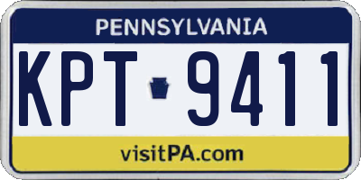 PA license plate KPT9411