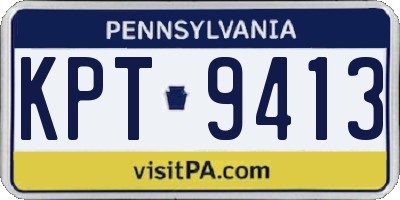 PA license plate KPT9413
