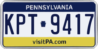PA license plate KPT9417