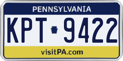 PA license plate KPT9422