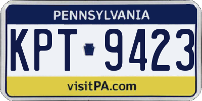 PA license plate KPT9423