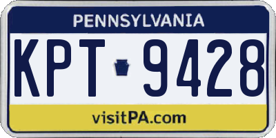 PA license plate KPT9428