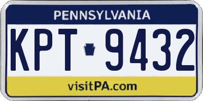 PA license plate KPT9432