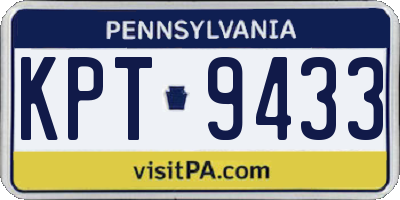 PA license plate KPT9433