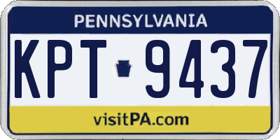 PA license plate KPT9437