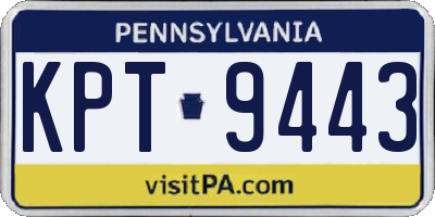 PA license plate KPT9443