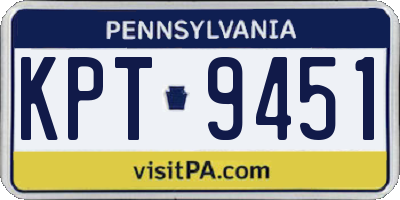 PA license plate KPT9451