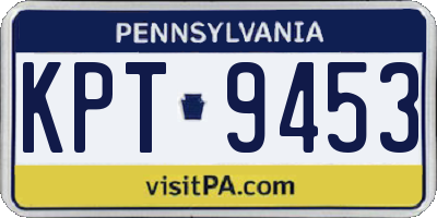 PA license plate KPT9453