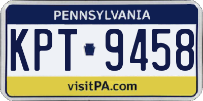 PA license plate KPT9458