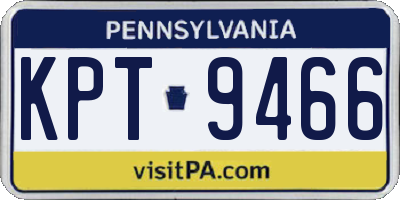 PA license plate KPT9466