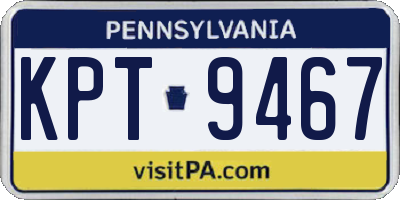 PA license plate KPT9467
