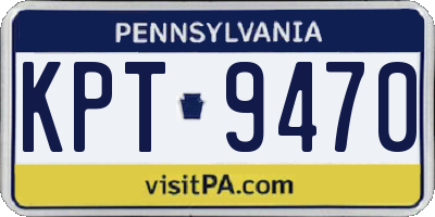 PA license plate KPT9470