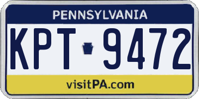 PA license plate KPT9472