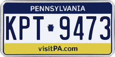 PA license plate KPT9473