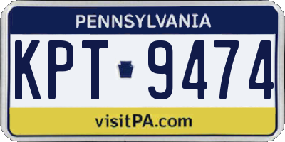 PA license plate KPT9474