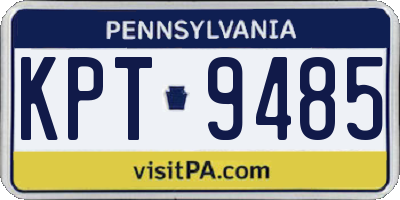 PA license plate KPT9485