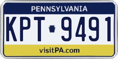 PA license plate KPT9491