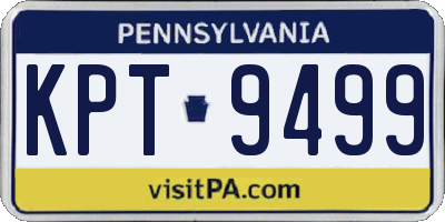 PA license plate KPT9499
