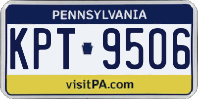 PA license plate KPT9506