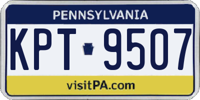 PA license plate KPT9507