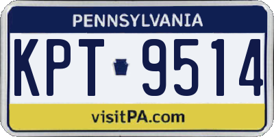 PA license plate KPT9514