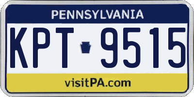 PA license plate KPT9515