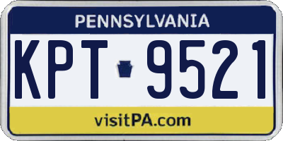 PA license plate KPT9521