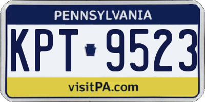 PA license plate KPT9523